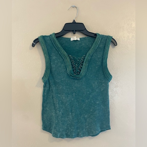 NWT Buckle Gilded Intent Lattice Tank Top sz M - Picture 1 of 8
